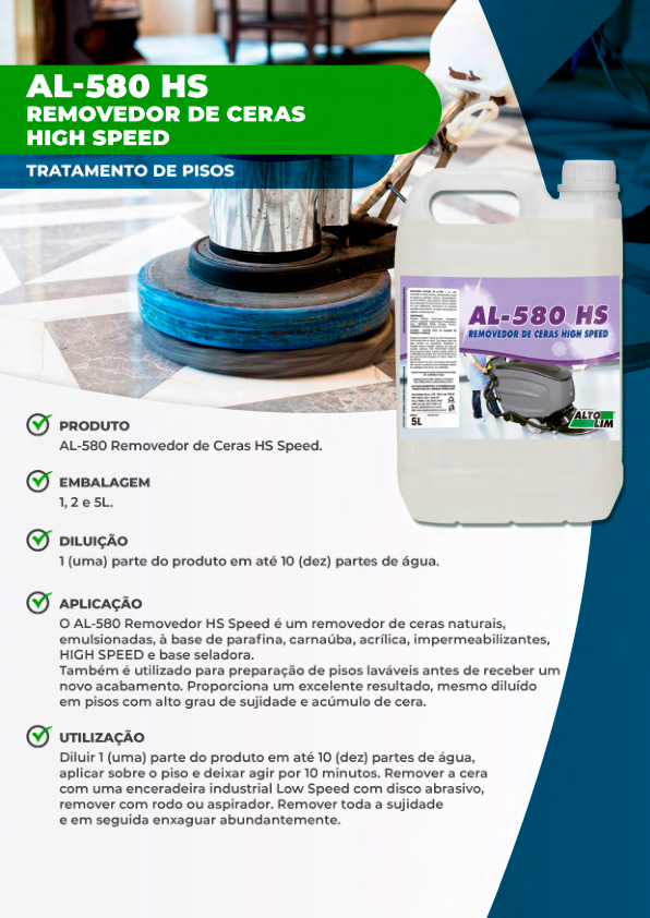 AL-580 Removedor de Ceras HS Speed.