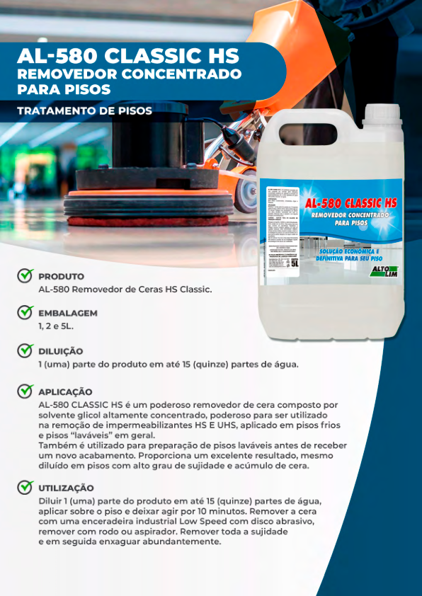 AL-580 Removedor de Ceras HS Classic.