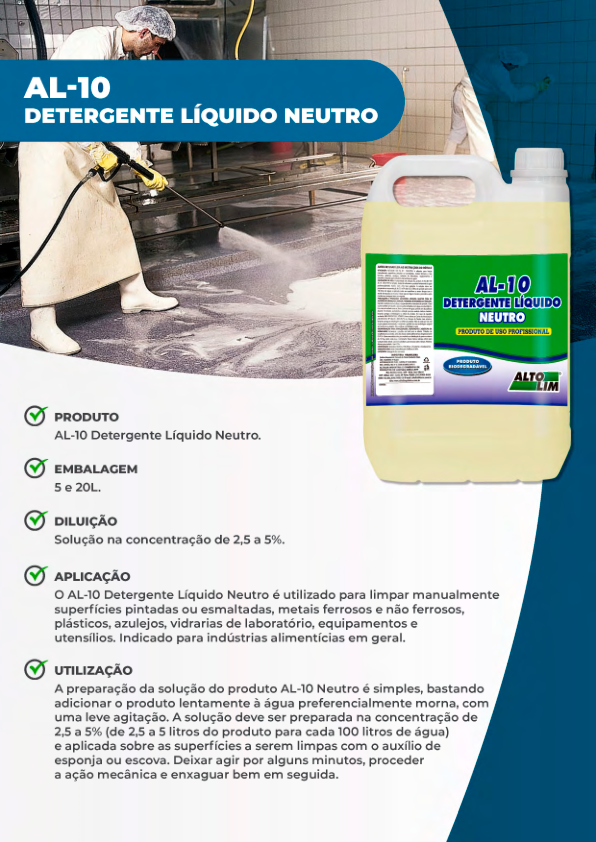 AL-10 Detergente Líquido Neutro.